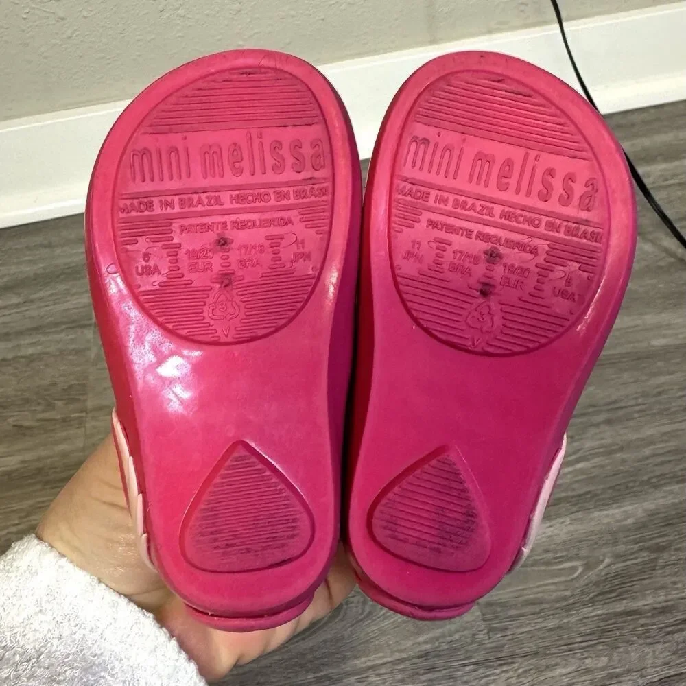Mini Melissa Ultragirl Flats Mary Jane Shoes Toddler Girls Size 5 Pink Fox
